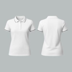 Camiseta Polo Feminino C/ Filete No Braço